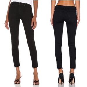 MOTHER JEANS STRETCH DESTROYED EUC THE LOOKER ANKLE FRAY IN GUILTY AS SIN 25